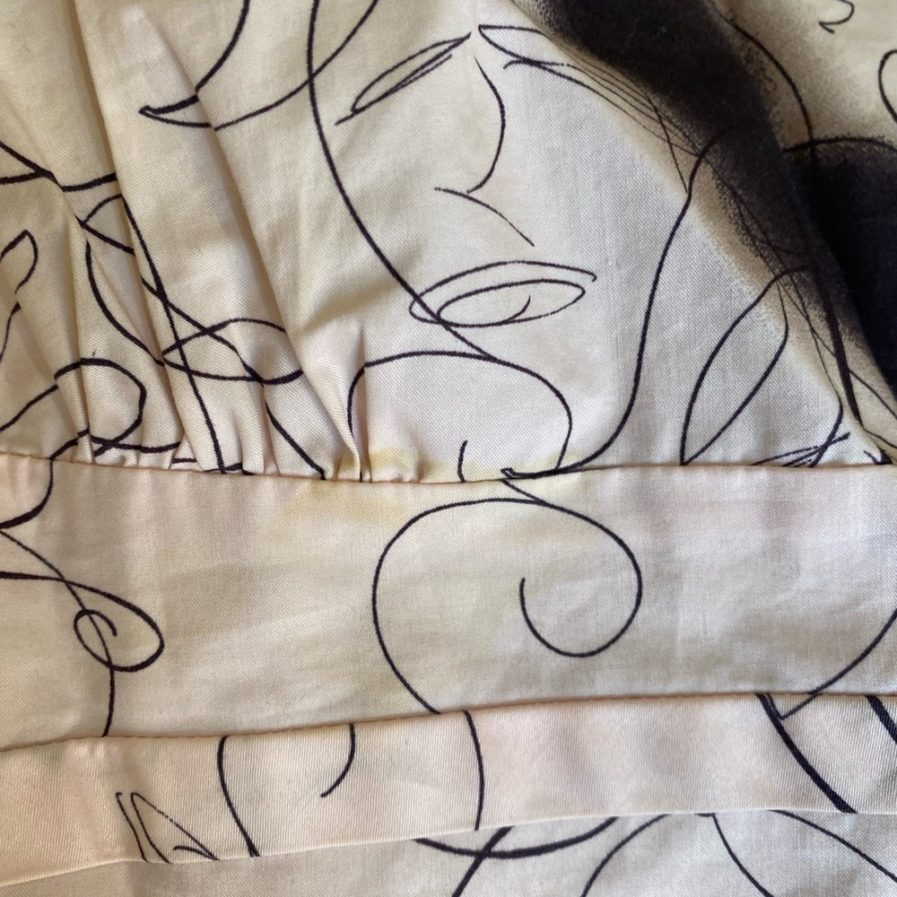 PRADA Sport Light Pink Ink Sketch Face Print Spaghetti Strap Pleated Sundress - Picture 8 of 8